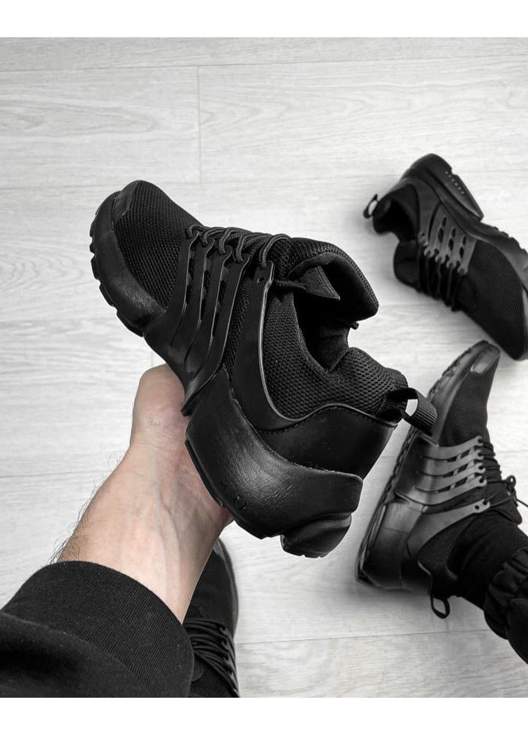 Черные демисезонные кроссовки мужские престо Navigator