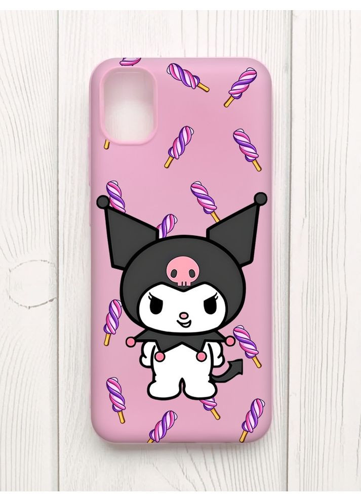 Матовий рожевий чохол на Samsung Galaxy A04E/A042 Куромі (принт 390) Creative (360665940)