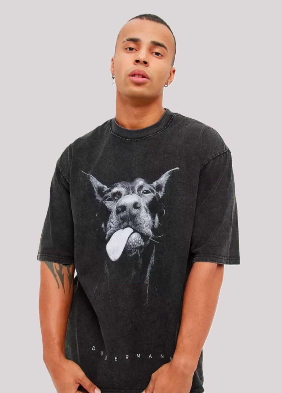 Черная мужская футболка варенка тай дай No Brand