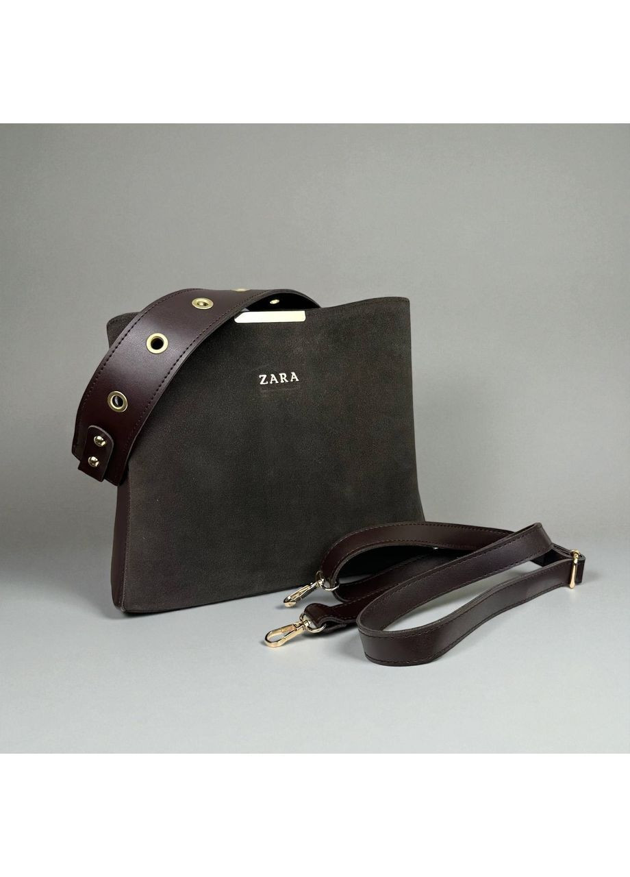 Жіноча сумка замшева сумочка з натуральної замші коричнева Turkey (366873059)