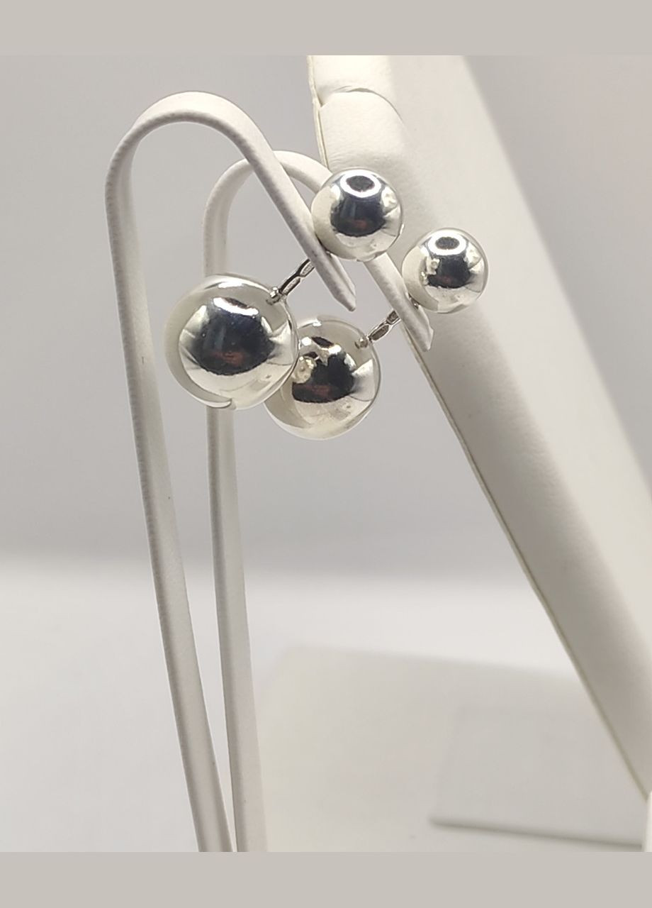 Срібні сережки "Шарикi" Shiny ш1а No Brand (331145342)