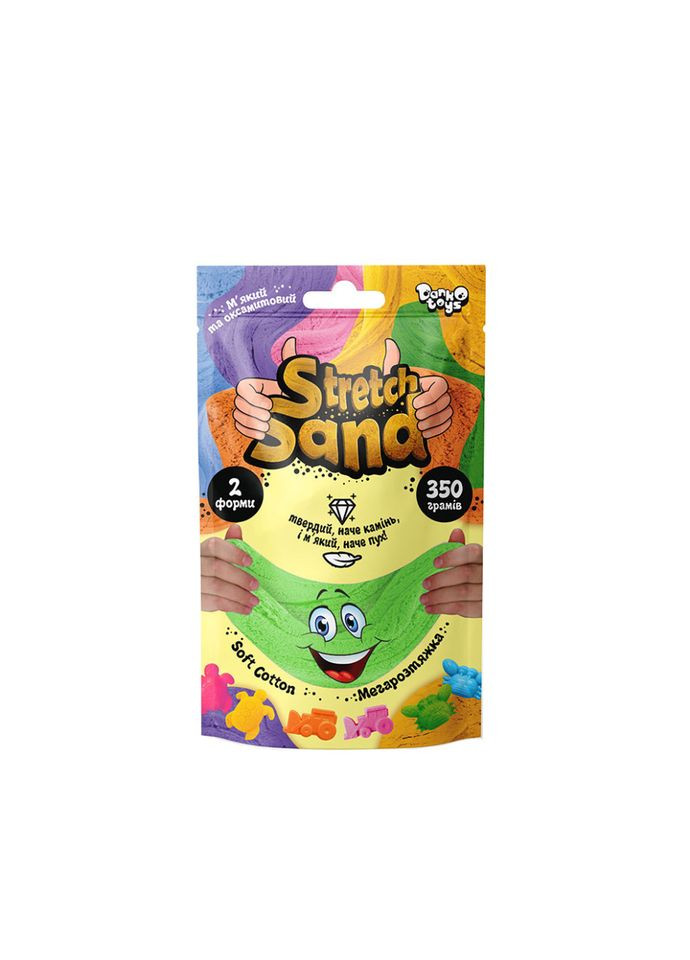 Набор креативного творчества "Stretch Sand" STS-04-02U пакет 350 гр Зеленый Danko Toys (305232070)