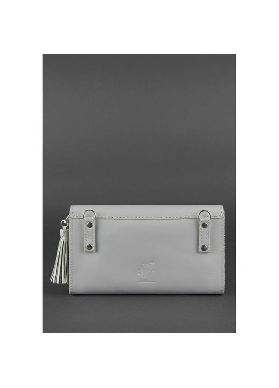 Поясная сумка женская кожаная через плечо с ремешком Элис серая BlankNote (302008829)