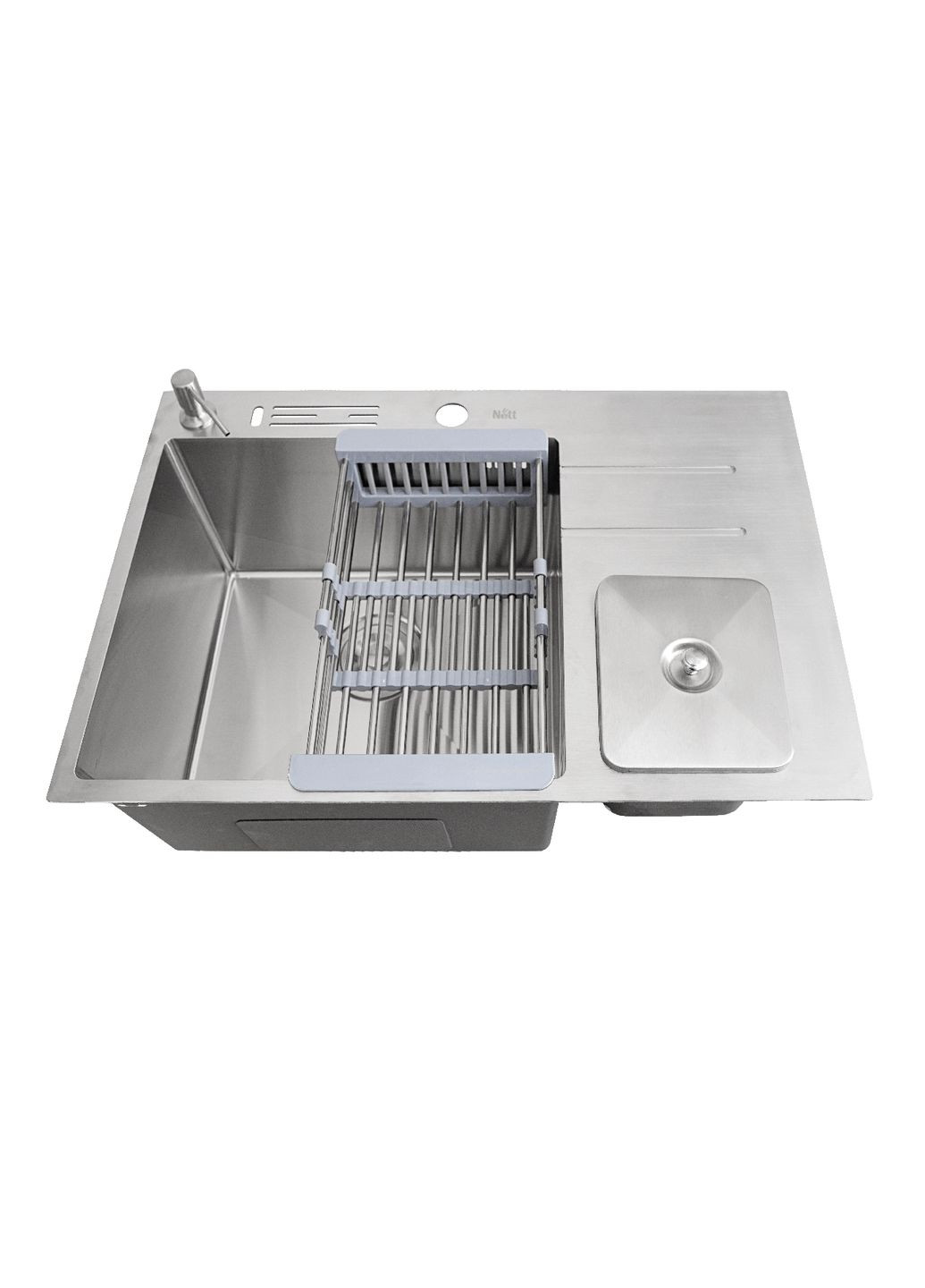 Кухонная мойка из нержавеющей стали со встроенной помойкой NSM-7047 Nett (336932932)