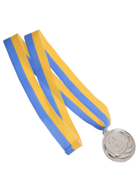 Медаль спортивна зі стрічкою FAME d-5см C-3173 (метал, d-5см, 20g срібло) SP-Sport (361438568)