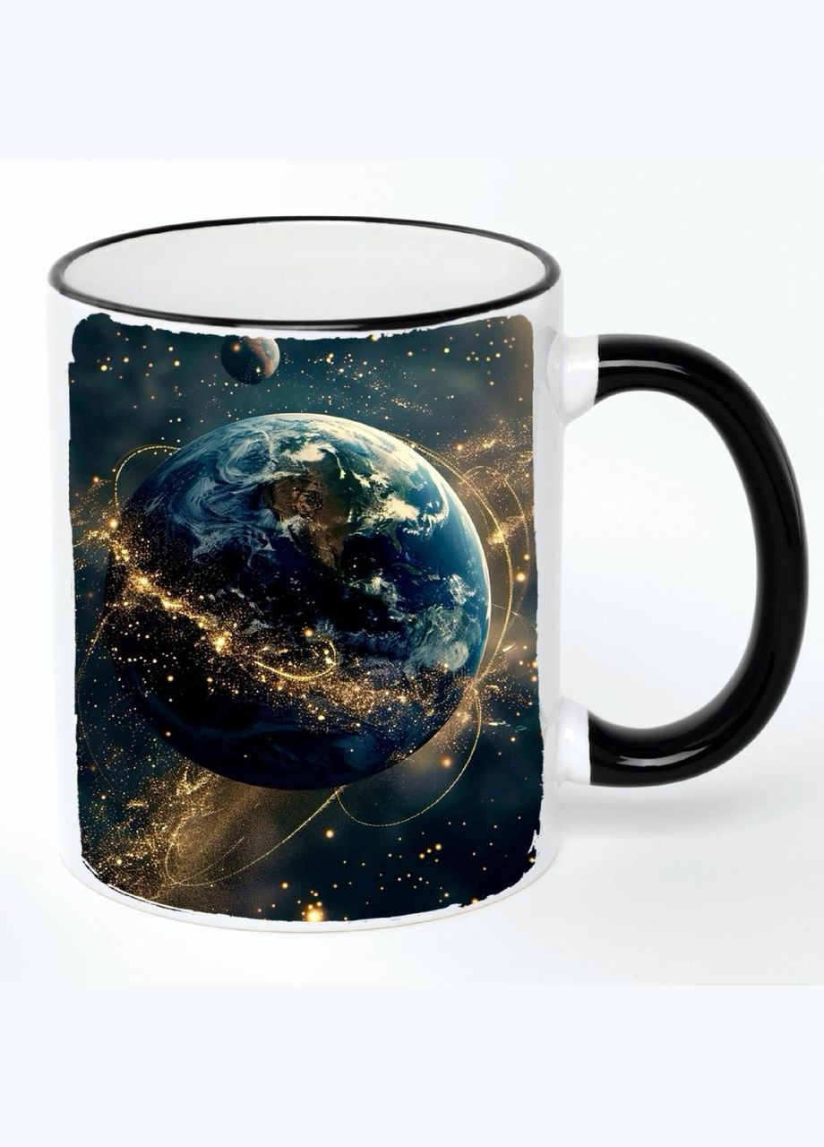 Чашка Космос (кружка, кружка) #011 Белая с черной ручкой 330 мл No Brand (322713250)