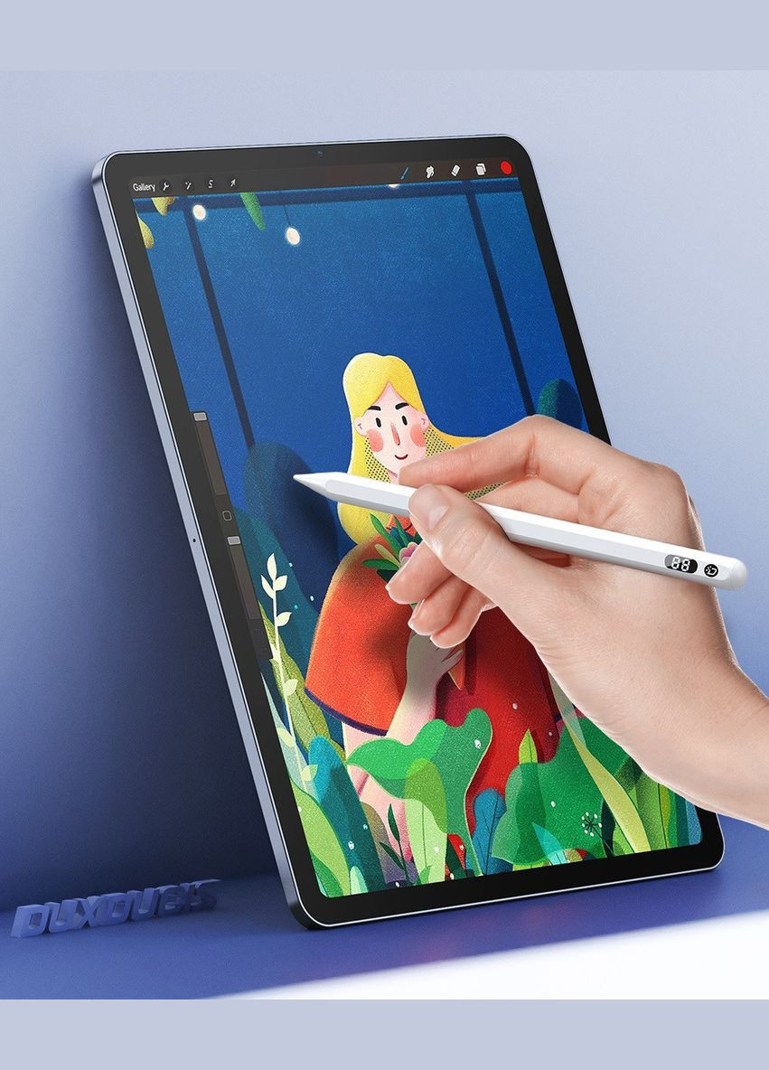 Стилус олівець SP-05 Stylus Pen для iPad з бездротовою зарядкою та дисплеєм заряду White Dux Ducis (324234517)