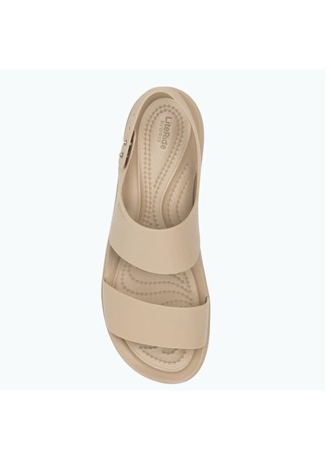 Светло-коричневые женские сандалии платформа лавандовые women's 4u low wedges sandal purple moon Crocs