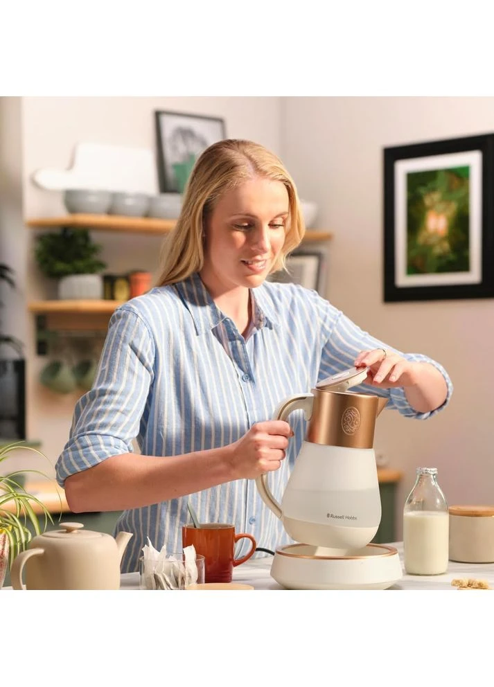 Электрочайник Calm, 1.7л, стекло, бело-медный Russell Hobbs (360397469)
