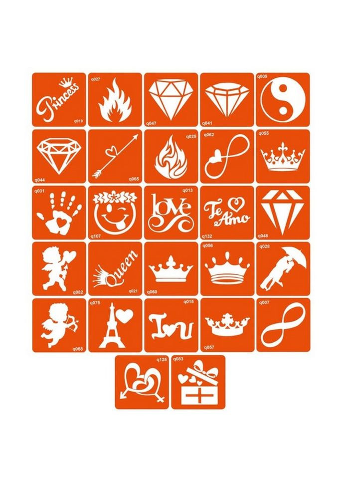 Набор трафаретов для биотата "Q - разное" q_simple_5x5_27_1 No Brand (316530667)