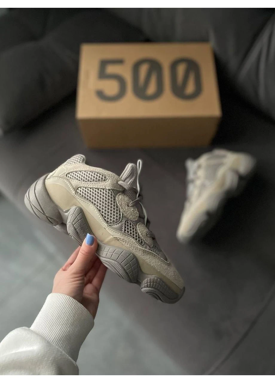 Серые демисезонные кроссовки мужские adidas yeezy boost 500 grey адидас изи буст серые No Brand