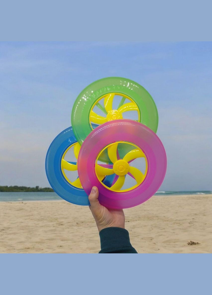 Фрисби летающая тарелка диск с пропеллером, 23 см (зеленый) (CEL1203050) MIC (362422376)