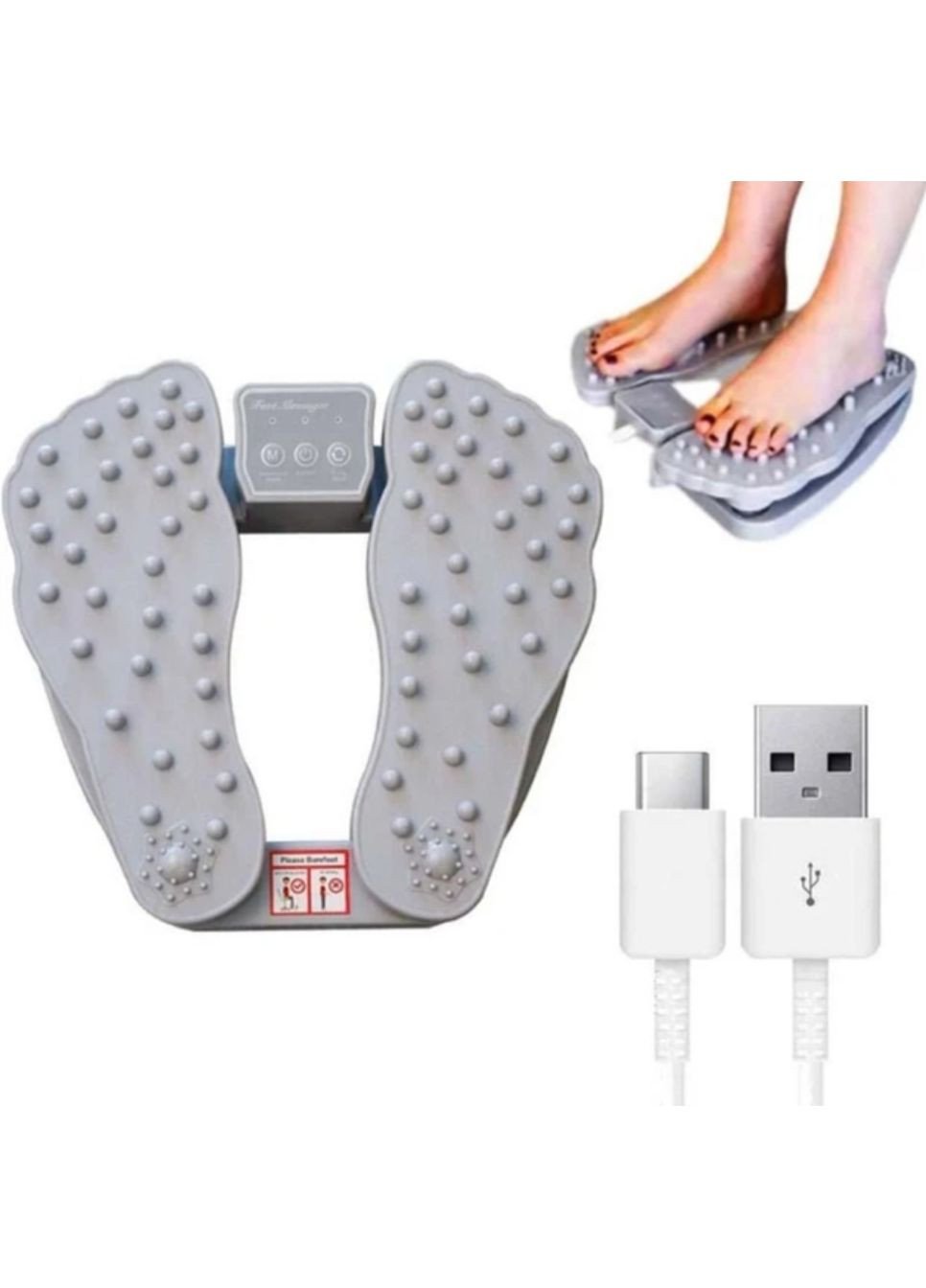 Массажер для ног Plantar Acupoint Massager MS1666 массажная подставка для стоп Серый VTech (332622373)