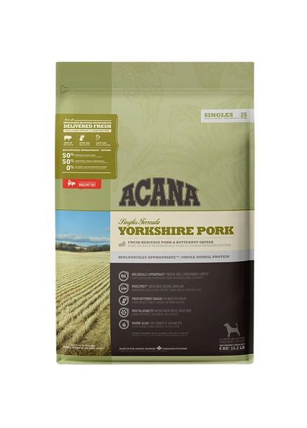 Сухой корм Yorkshire Pork 6 кг, для собак всех пород и возрастов со свининой. Acana (364489216)