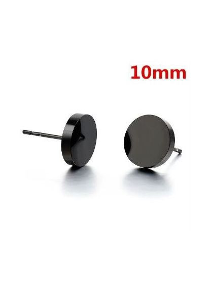 Сережки штанги чорні із сталі круглі чоловічі 1шту вигляді штанги No Brand (339104002)