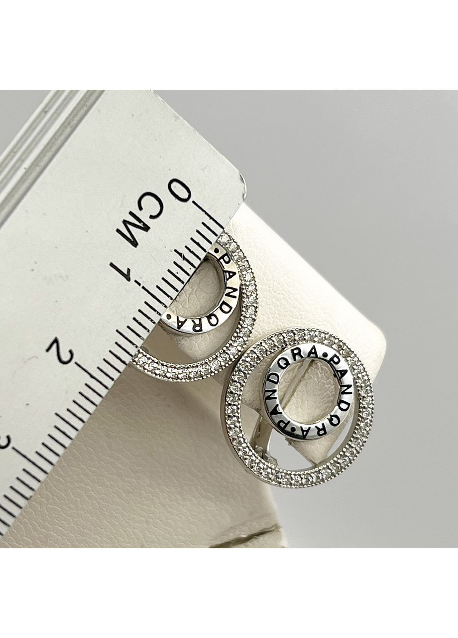 Сережки срібні з кубічним цирконієм "Пандора" 4,66 г No Brand (369737347)