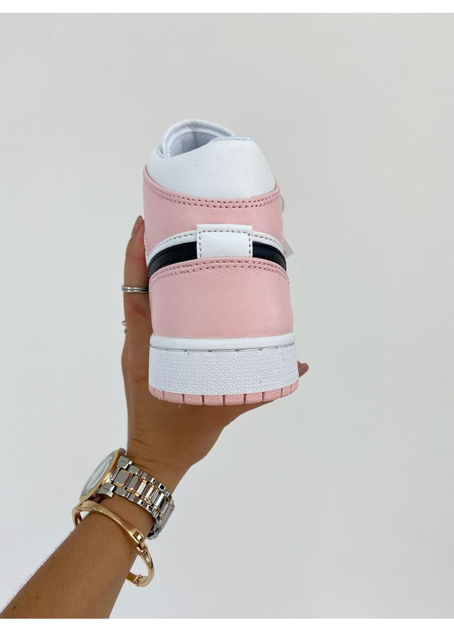 Білі Осінні кросівки чоловічі nike air jordan 1 retro mid barely rose найк аір джордан No Brand