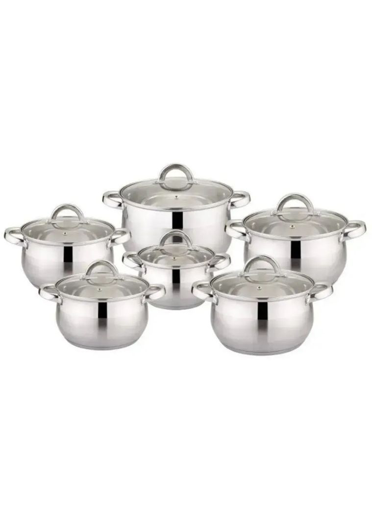 Набір каструль BH-333-12 12 сріблястий предметів Bohmann (348133888)