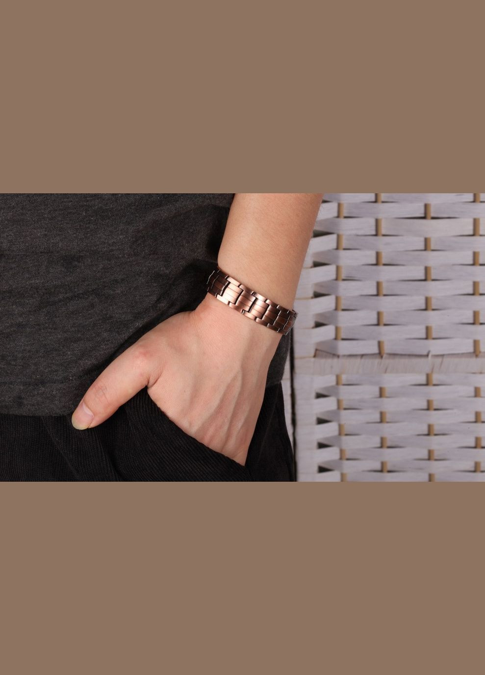 Браслет мужской медный магнитный на руку Cooper (325881203)