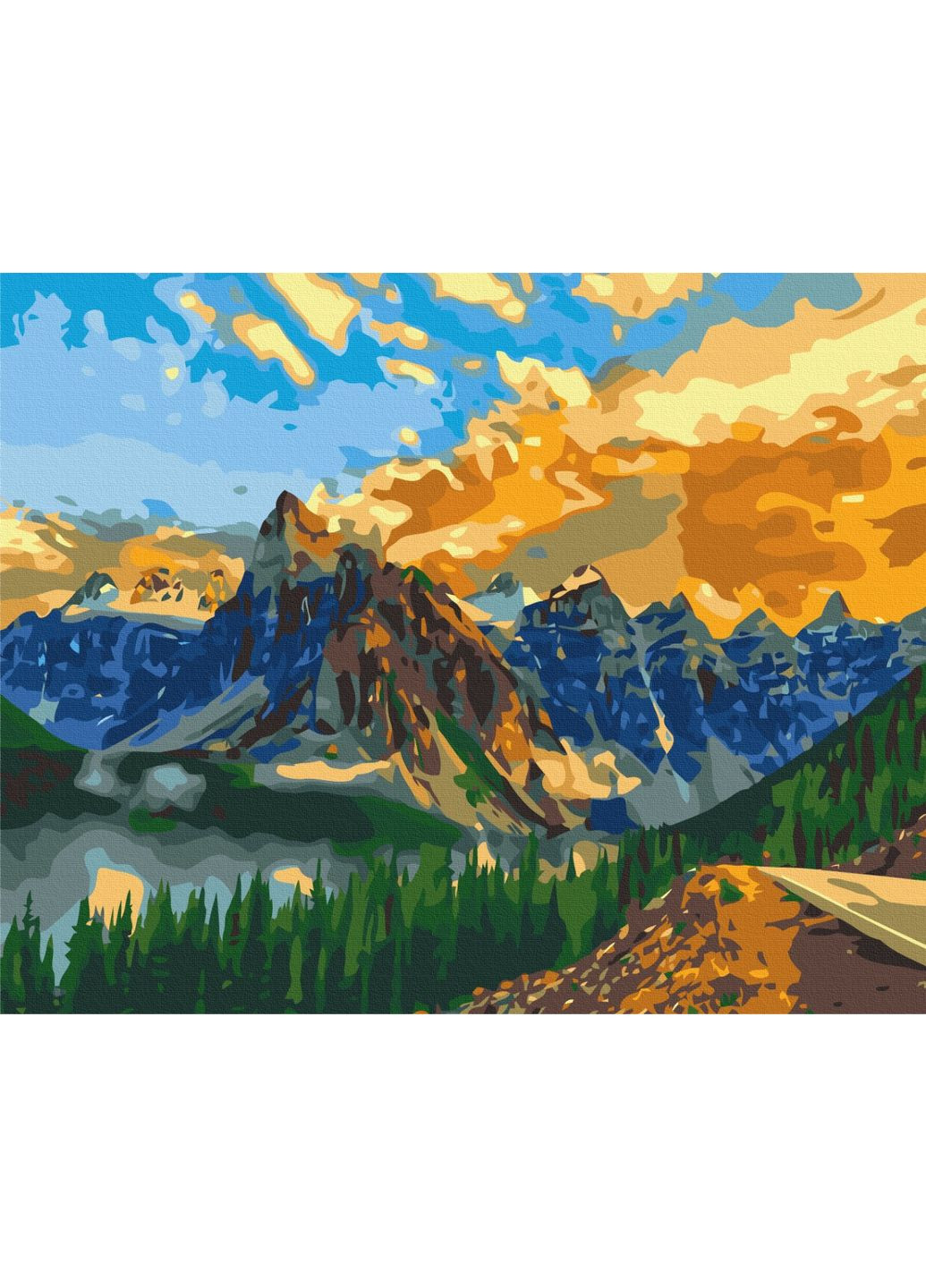 Картина по номерам "Горный пейзаж" 40х50 см Brushme (364840382)