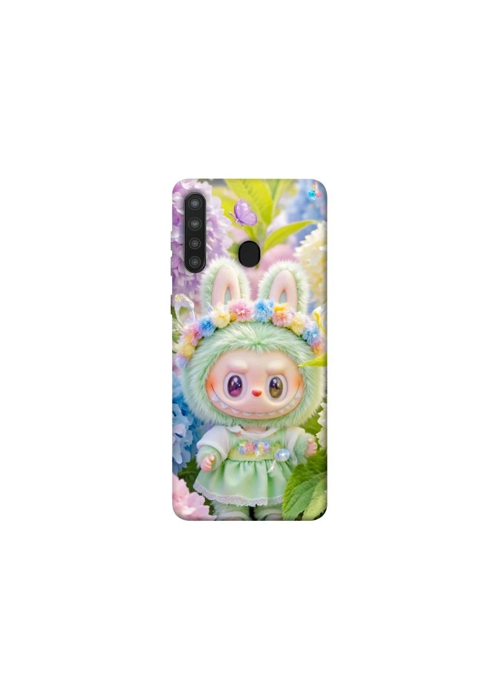 Чохол на Samsung Galaxy A21 Labubu & Flowers ver.2 Frontalka (354681227)
