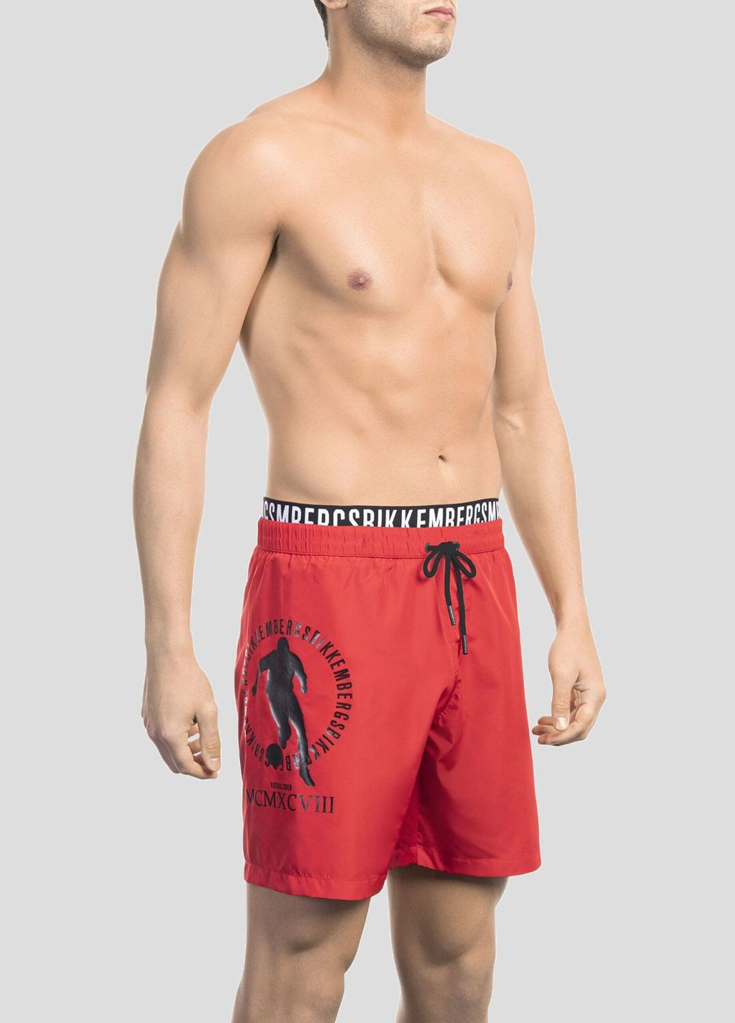 Красные пляжные шорты с логотипом Dirk Bikkembergs (292012569)