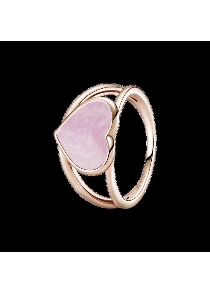 Срібна каблучка Rose „Рожеве серце із завитком“ No Brand (330768522)