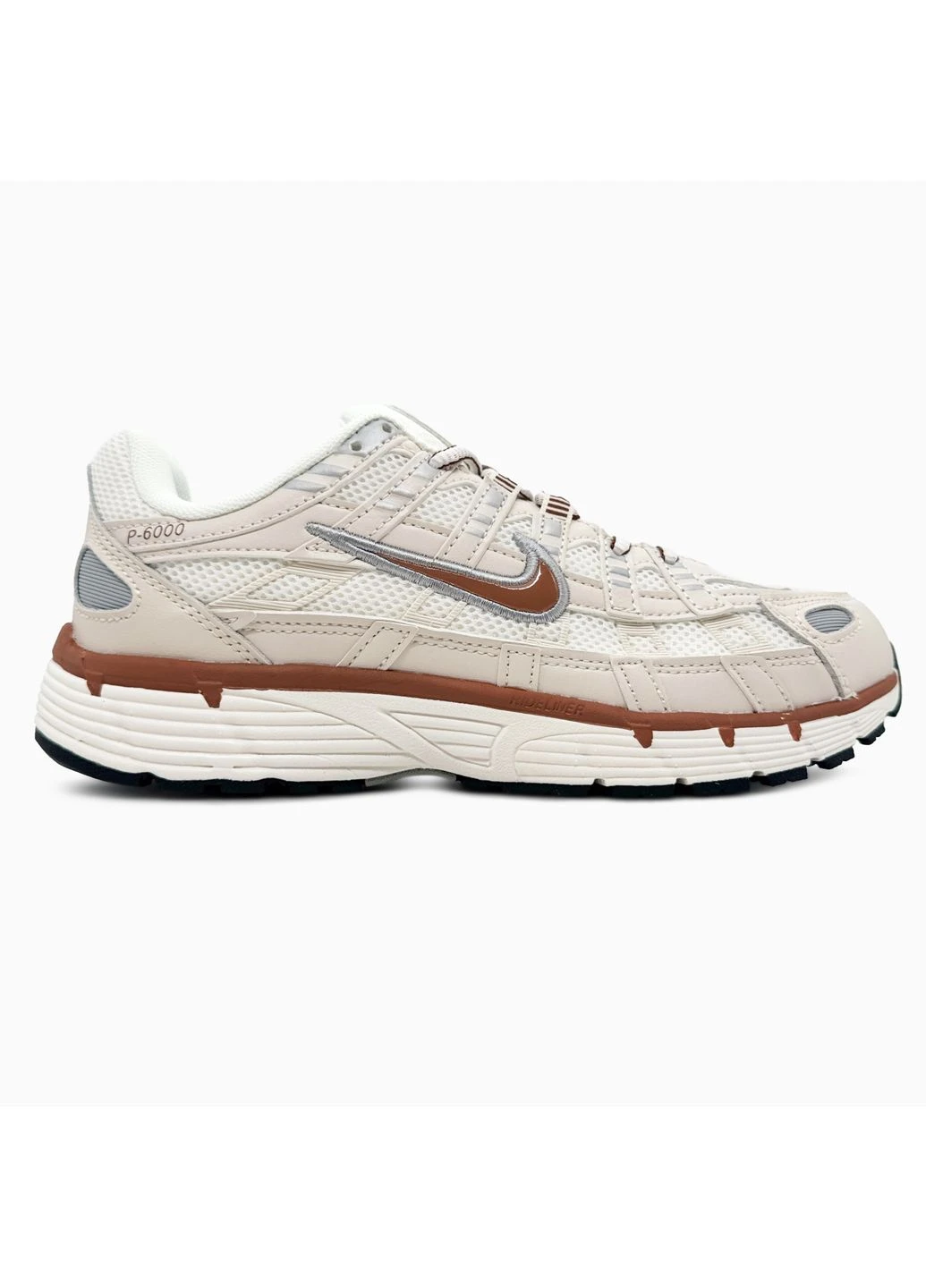 Бежевые демисезонные кроссовки мужские nike p-6000 beige/caramel найк п-6000 бежевые No Brand