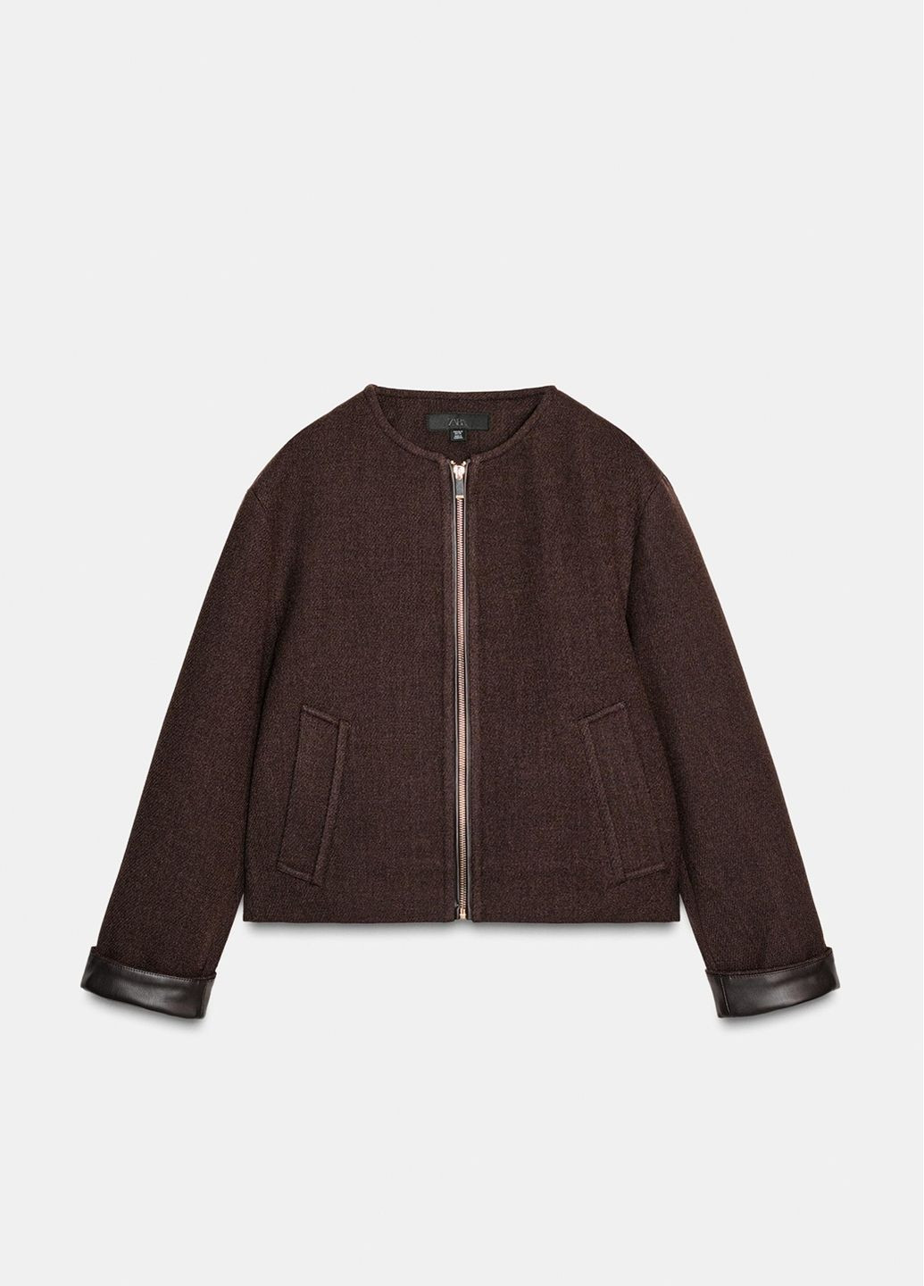 Коричнева демісезонна куртка Zara