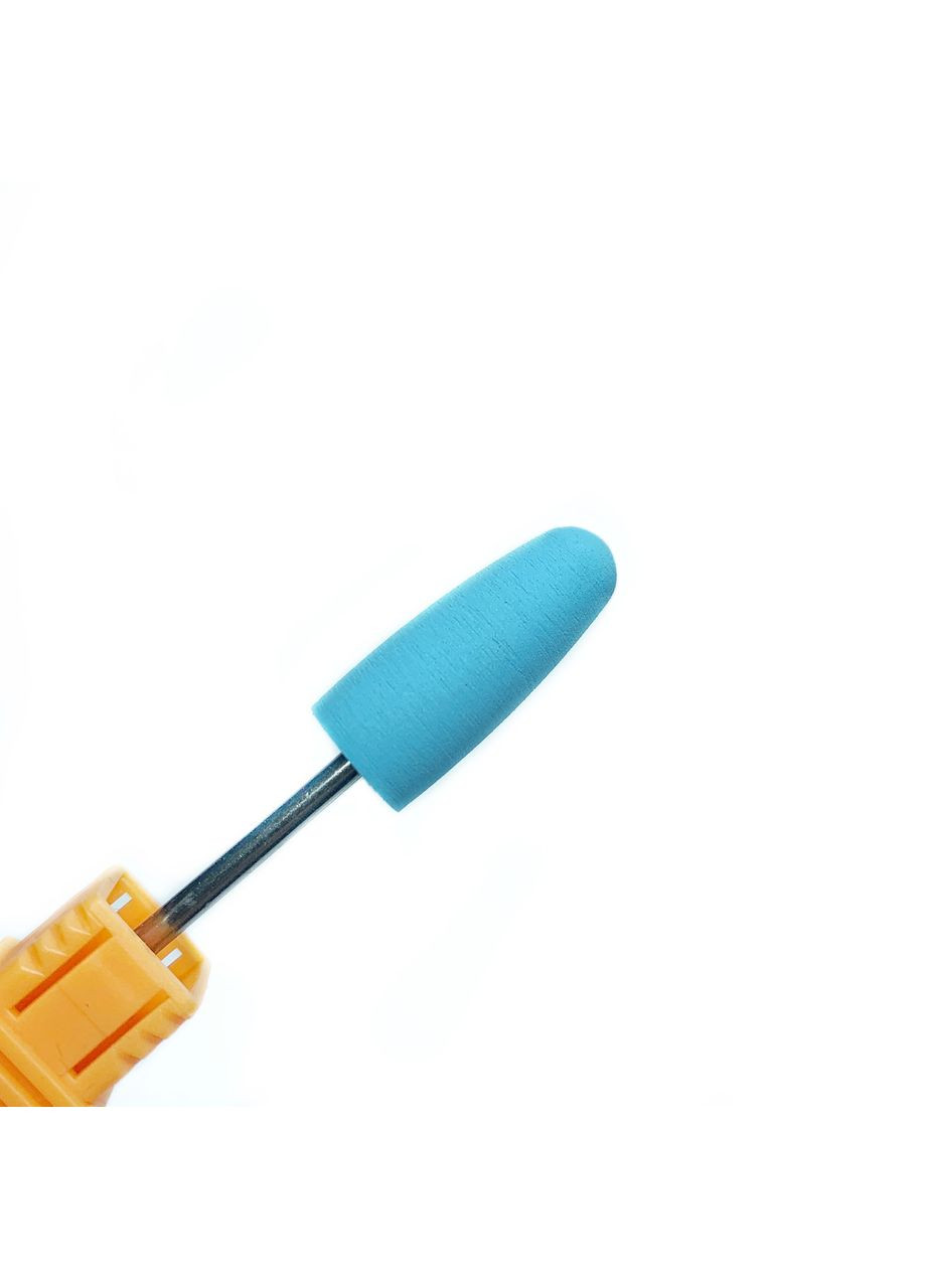 Фреза для манікюру силіконова Блакитний закруглений конус великий Ноготок (303358147)