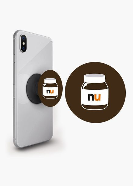 Попсокет держатель для смартфона (Popsockets) NU Черный No Brand (302083451)