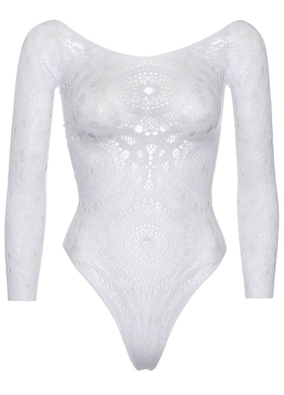 Боди Leg Avenue Snap crotch thong back teddy White M/L No Brand (303881644)
