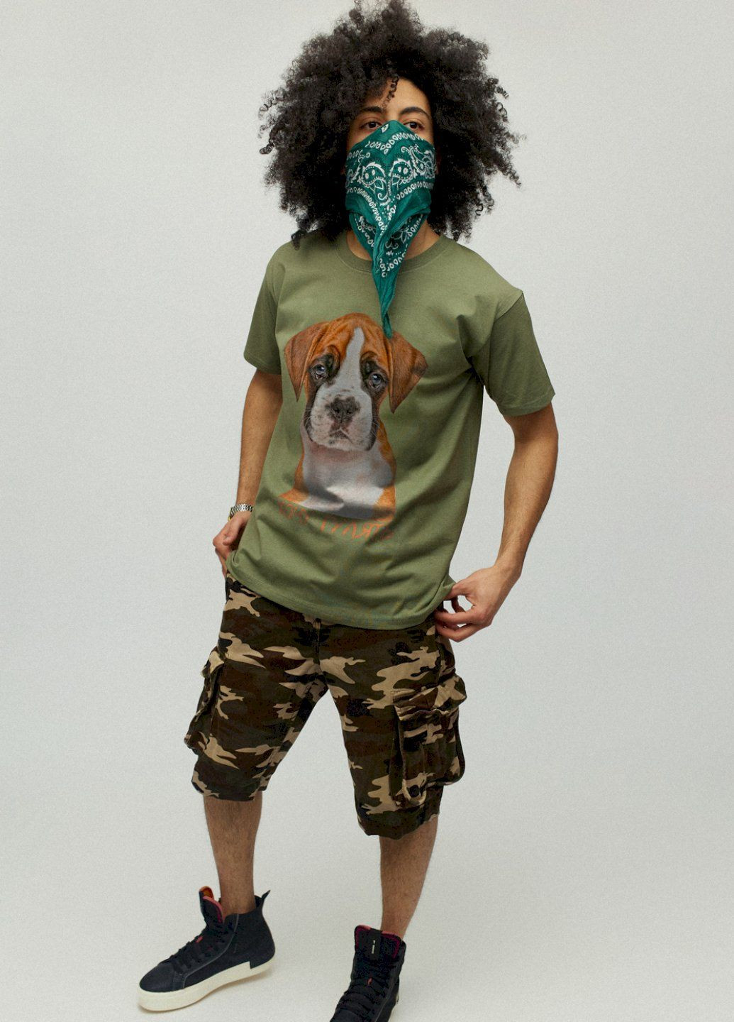 Хаки (оливковая) футболка мужская YAPPI