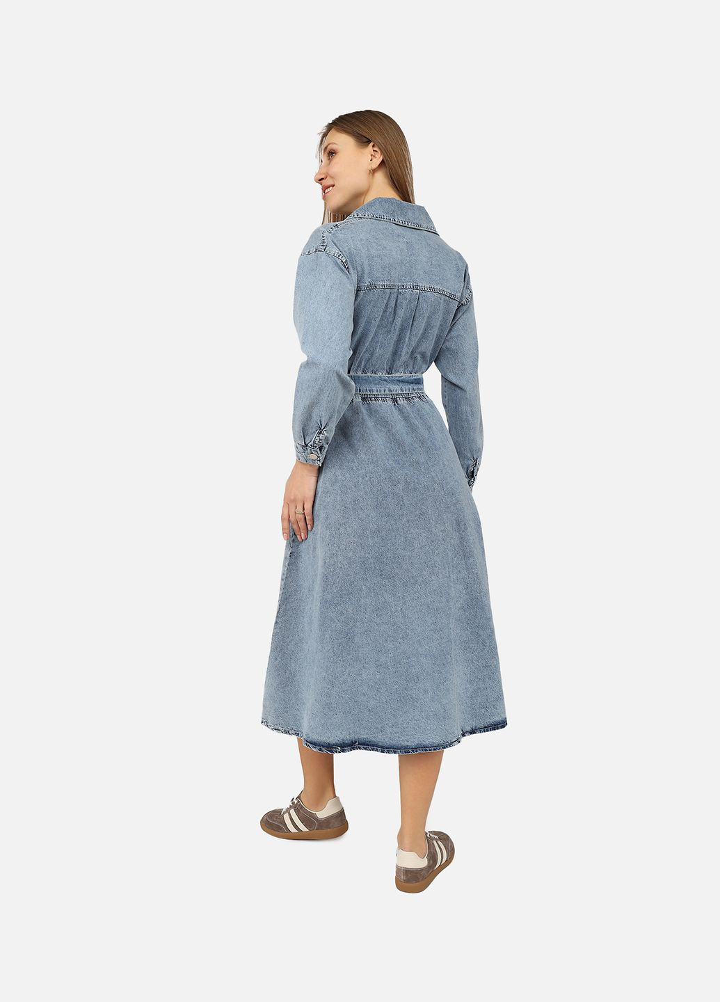 Голубое платье джинсовое женское цвет голубой cb-00270470 Yuki