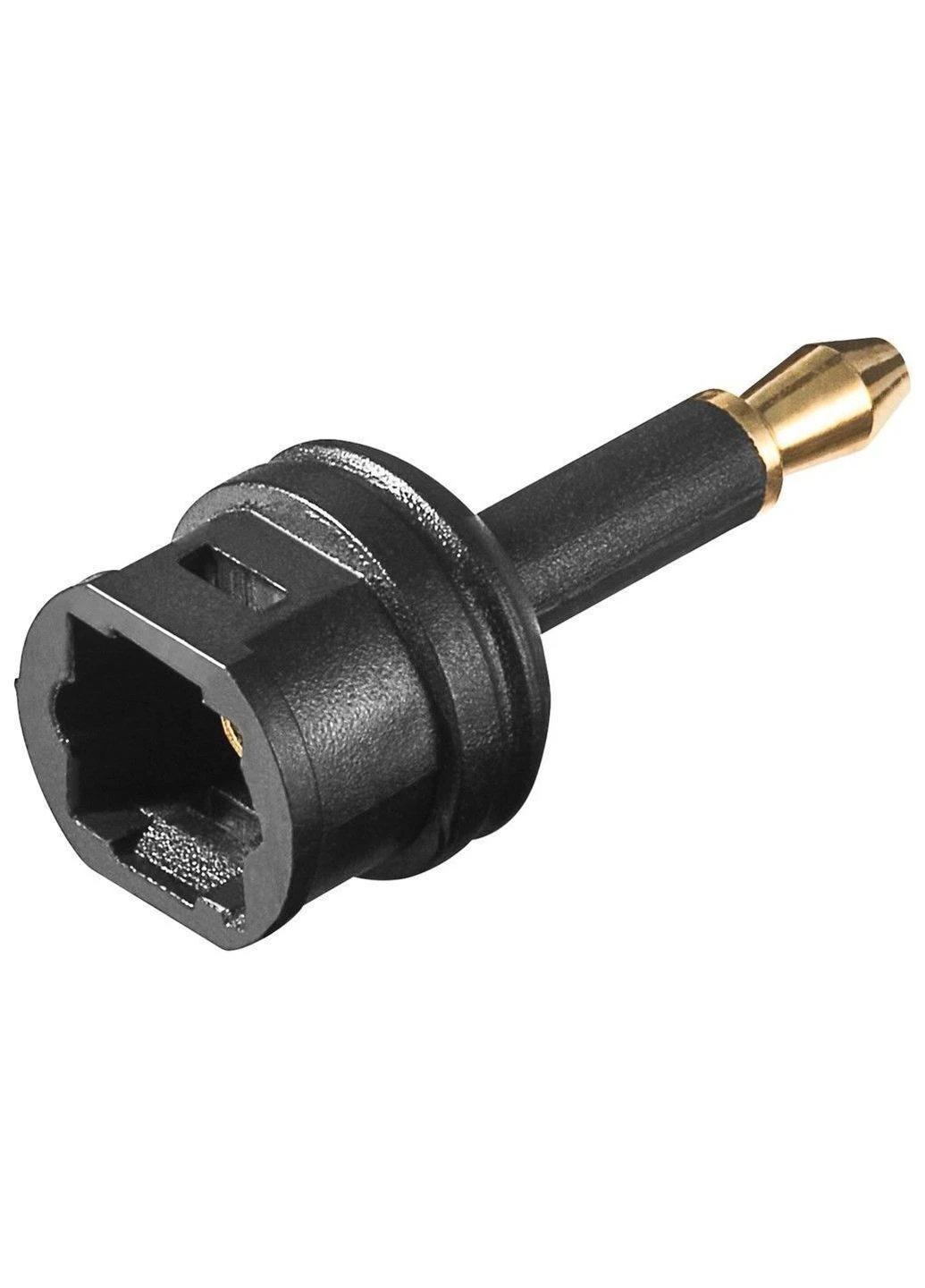 Перехідник аудіо Toslink mini F/M (мама/тато) адаптер оптичний прямий Gold Goobay (382687562)