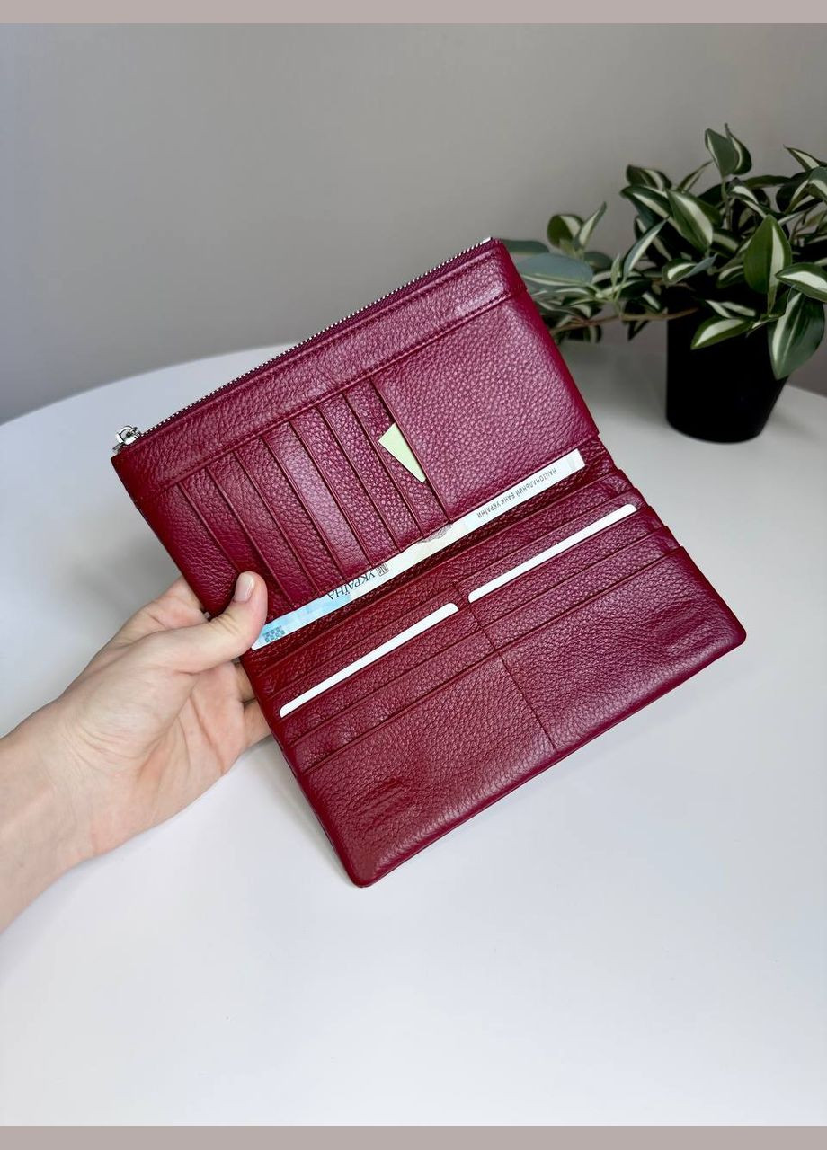 Жіночий шкіряний гаманець купюрниця на магнітах Classic (314900660)