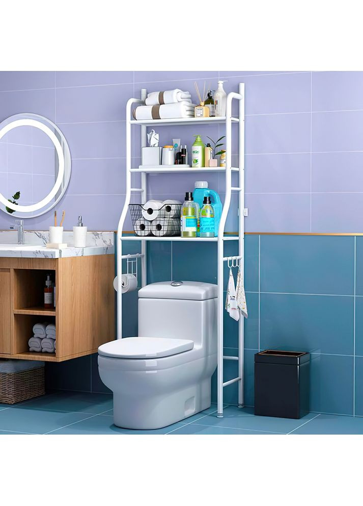 Полиця стелаж напольна стійка над унітазом 160 см етажерка у ванну туалетна полиця No Brand (354226856)