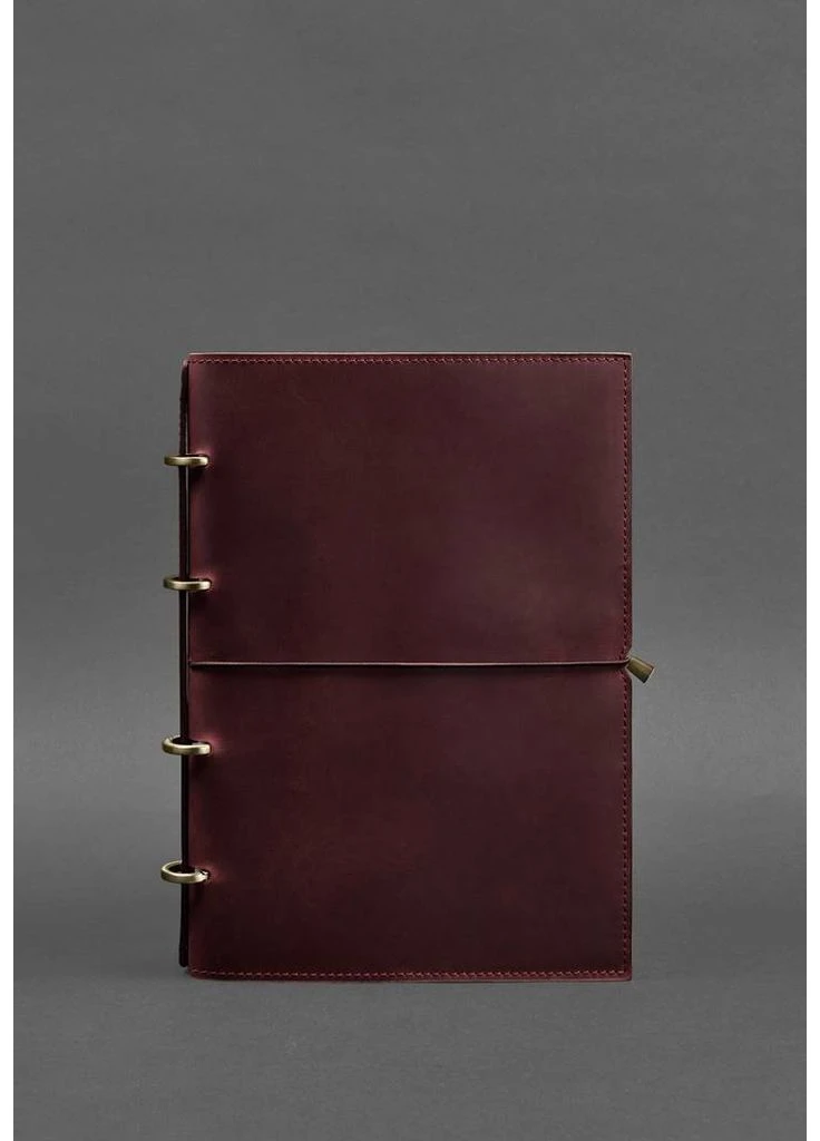 Кожаный блокнот A4 на кольцах, 120 страниц, бордовый(BB_30003339) No Brand (385419526)
