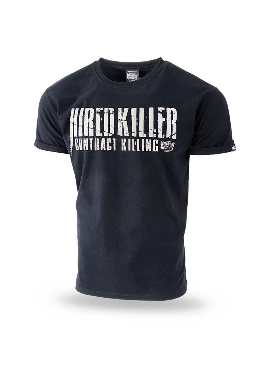 Черная футболка Dobermans Aggressive