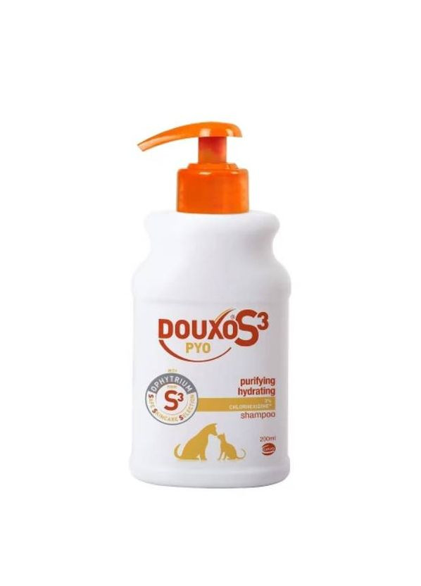 Антибактериальный и противогрибковый шампунь для кошек и собак Douxo Pyo 200 мл (3411113007225) Ceva (279565496)