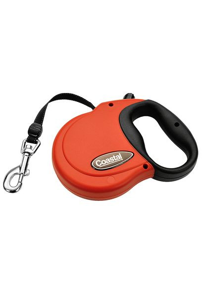 Рулетка-поводок для собак Power Walker Retractable Leash лента 4.8м до 50 кг красный (76484088056) Coastal (322124784)
