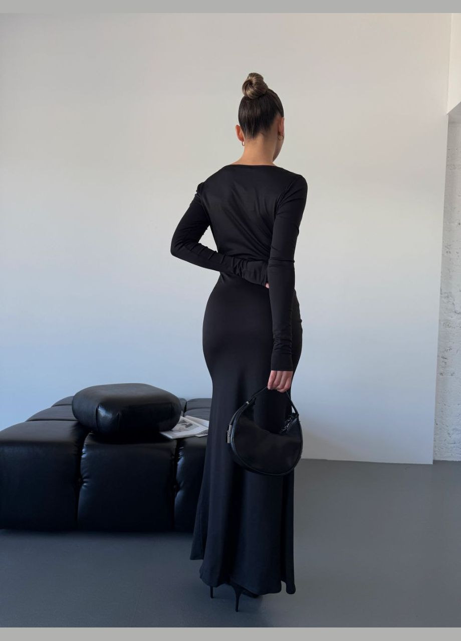 Черное праздничный, коктейльное, кэжуал, карнавальный, откровенный, вечернее женское платье No Brand