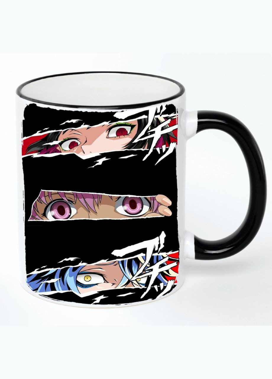 Чашка Арт #0110 (кухоль, кружка) Біла з чорною ручкою 330 мл No Brand (322713404)