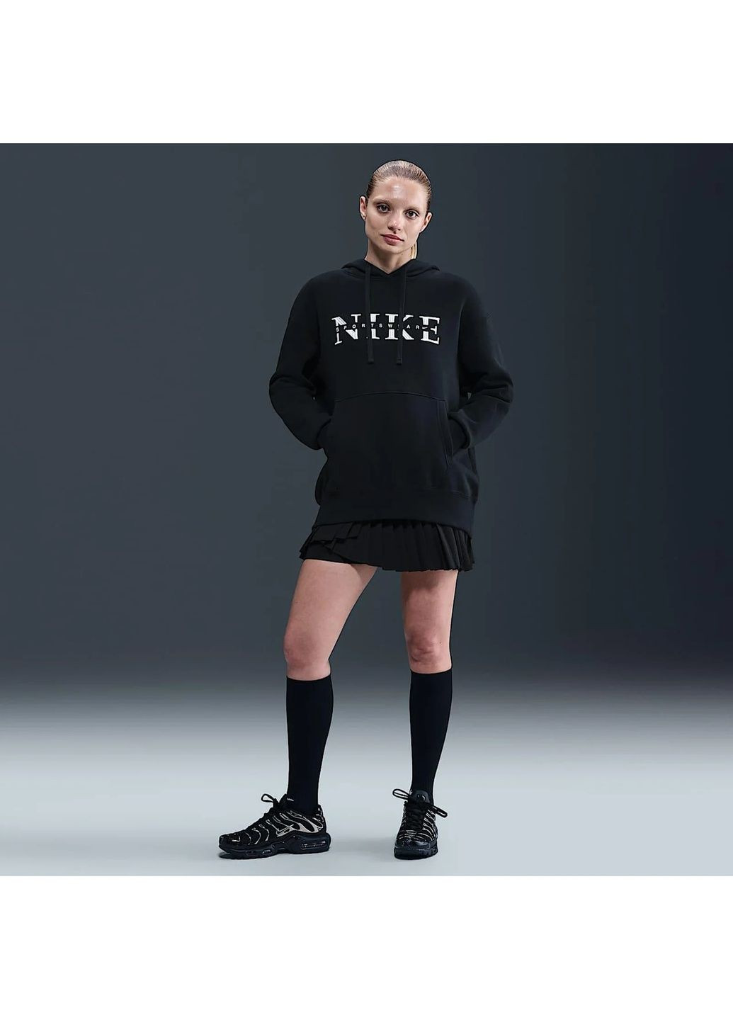 Худі жіноче Nsw Phnx Flc Po Black Nike (365963415)