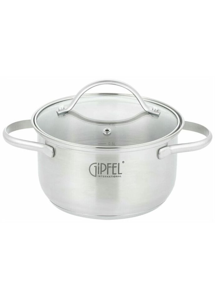 Каструля Azalea GP-51060 20 см 2.5 л срібляста Gipfel (335972333)