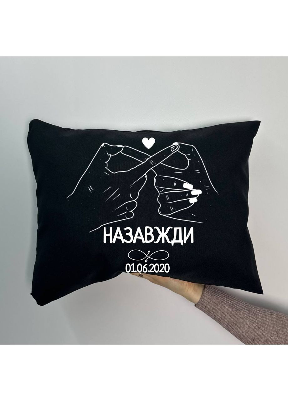 Подушка с принтом габардиновая Лава, серая 35х45 (1921) Hand Made (350942230)