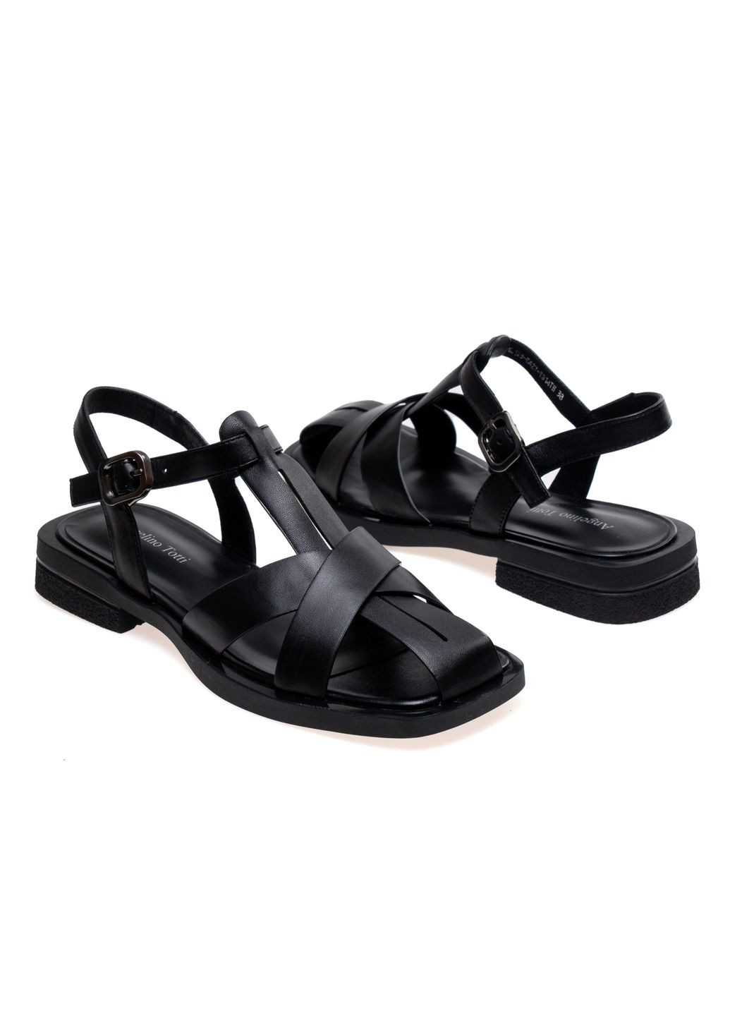 Черные босоножки 01660 черные AngelinoTotti