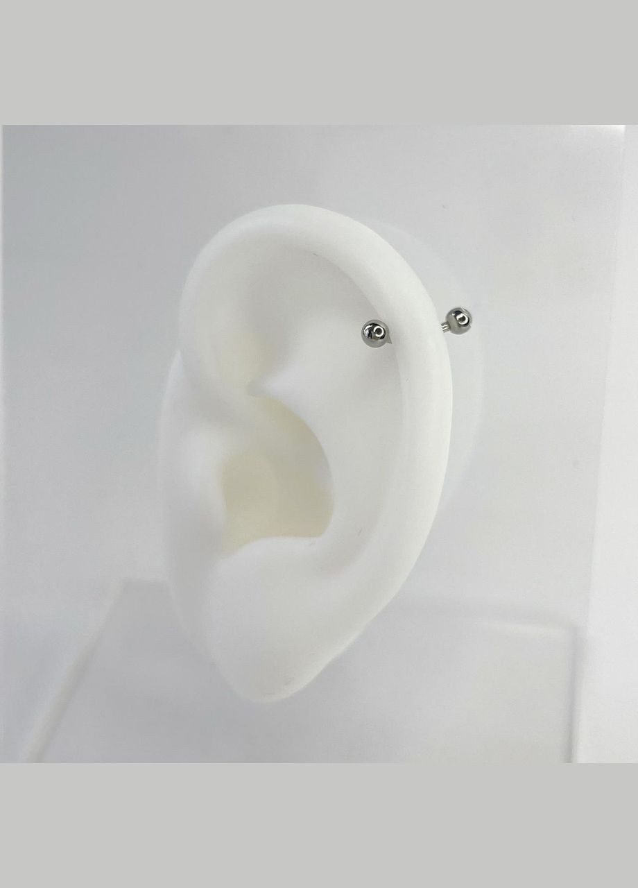 Серьга для пирсинга Банан с шариками для бровей ушей губы сосков пупка хирургическая сталь 316L Сталистый 12.5мм x 2.8мм Finding (315799849)