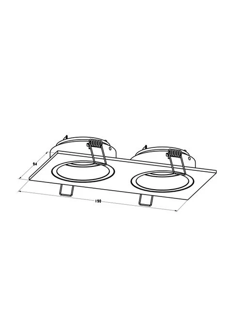 Точковий світильник CHUCK DL2 SQUARE 20068-WH-N Zuma Line (373400386)