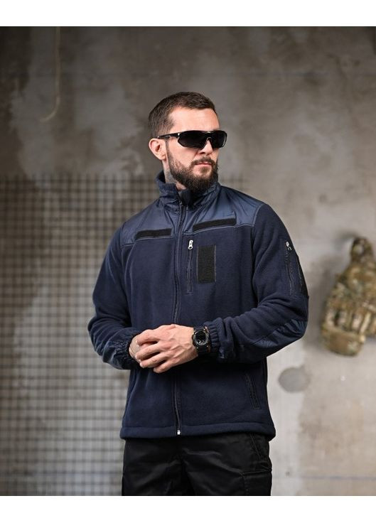 Тактична чоловіча демісезонна кофта на флісі синя No Brand (362045766)
